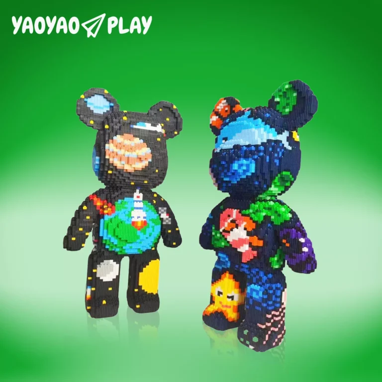 Home 46 Opposing Themes Brick Bear Toy Set: Earth & Ocean Editions