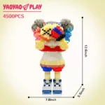 YAOYAO PLAY 4500-Piece Brick Bear Sculpture: Pixel-Art Precision & Modular Design