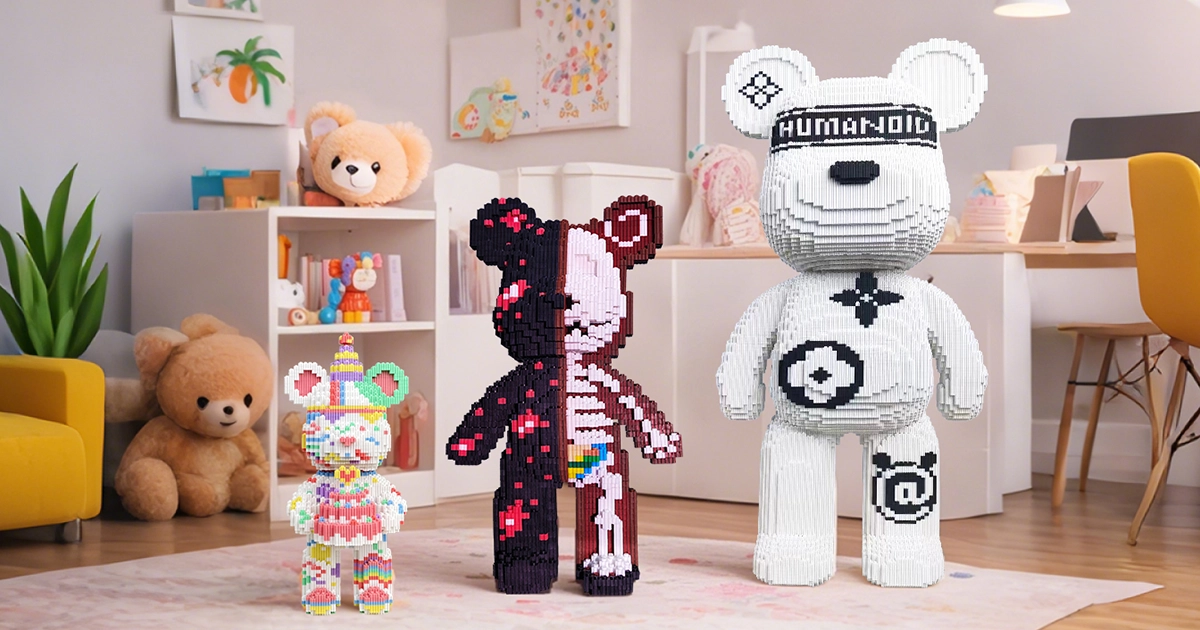 Why Easter Isn’t Over Yet: The Perfect Time to Gift and Collect Yaoyaoahead’s Building Sets 2 three bear-themed building block toys in a child’s playroom